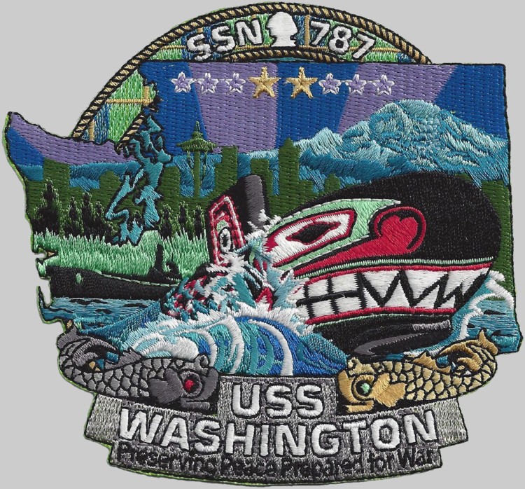 ssn-787 uss washington insignia crest patch badge virginia class attack submarine us navy 03p