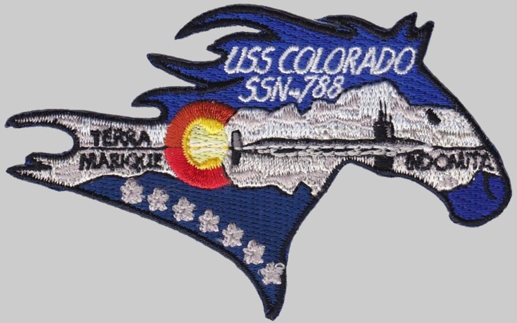 ssn-788 uss colorado insignia crest patch badge virginia class attack submarine us navy 02p