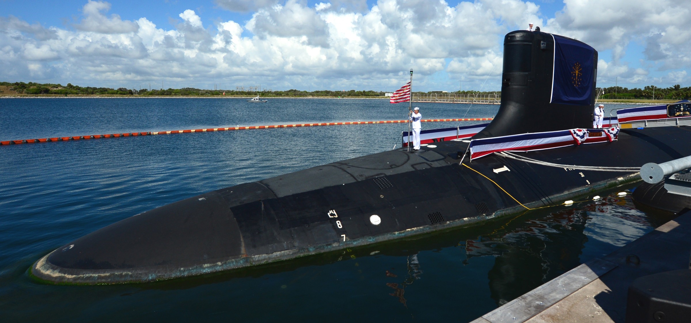 ssn-789 uss indiana virginia class attack submarine us navy commissioning ceremony port canaveral florida 15