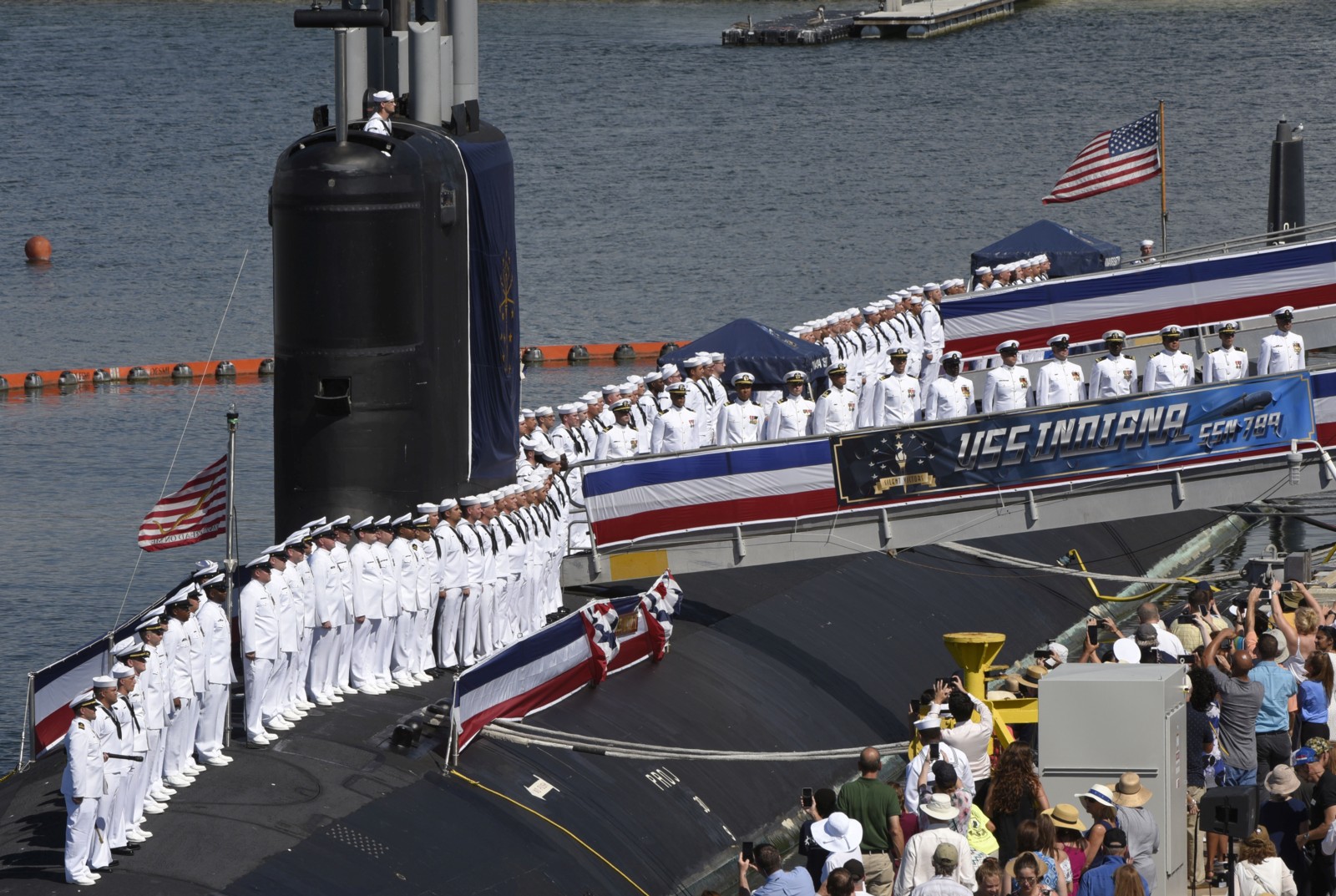 ssn-789 uss indiana virginia class attack submarine us navy commissioning ceremony port canaveral florida 33
