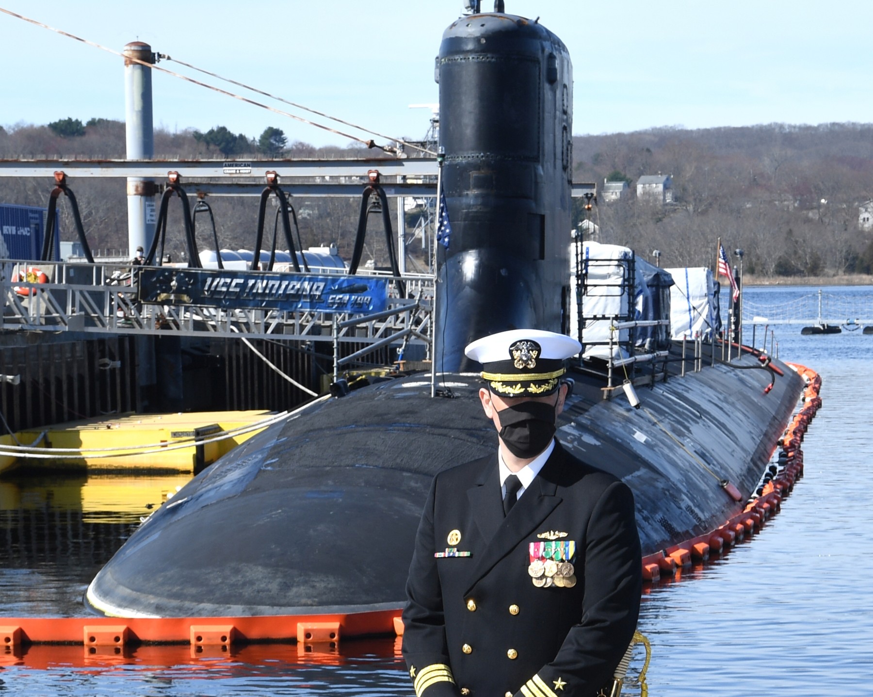 ssn-789 uss indiana virginia class attack submarine us navy 63 change of command groton