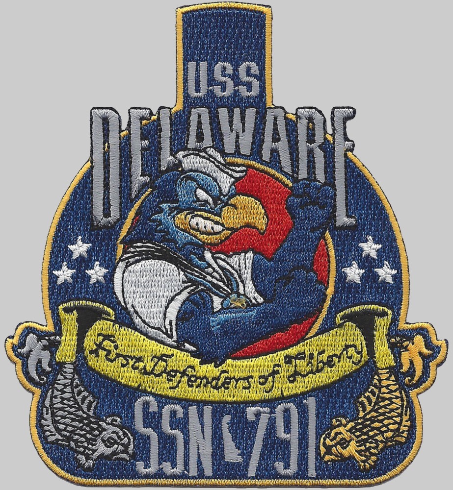 ssn-791 uss delaware insignia crest patch badge virginia class attack submarine us navy 02p
