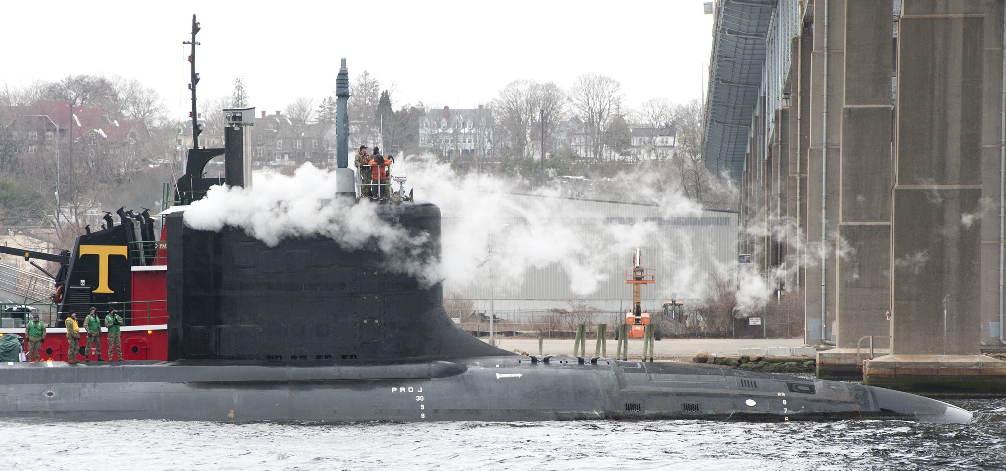 ssn-793 uss oregon virginia class attack submarine block iv us navy arriving groton connecticut 05