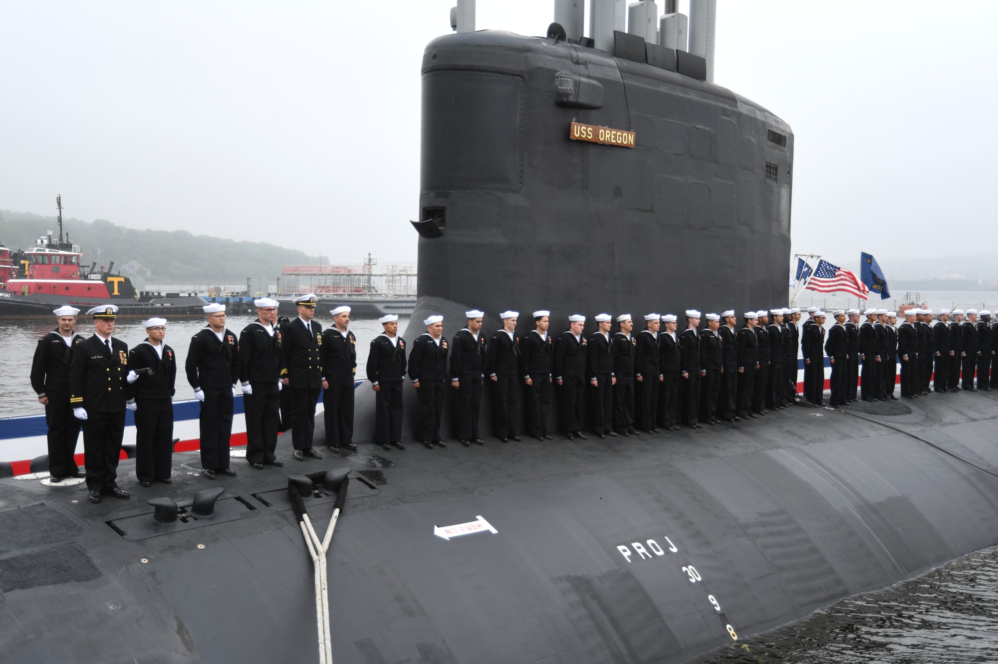 ssn-793 uss oregon virginia class attack submarine block iv us navy commissioning ceremony groton connecticut 08