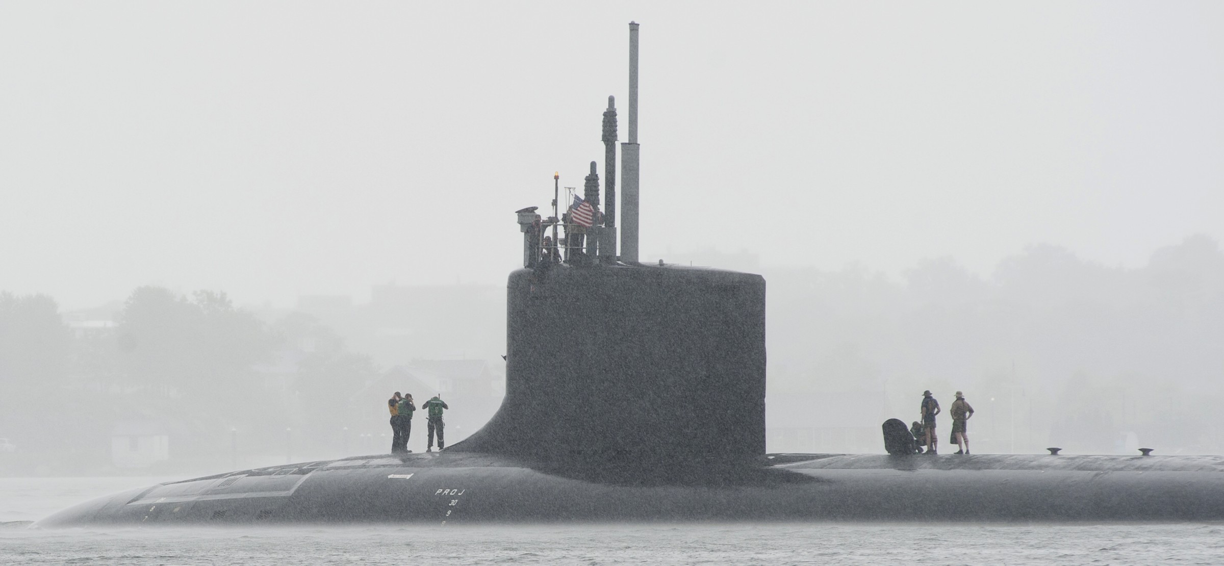 ssn-793 uss oregon virginia class attack submarine block iv us navy departing groton 09