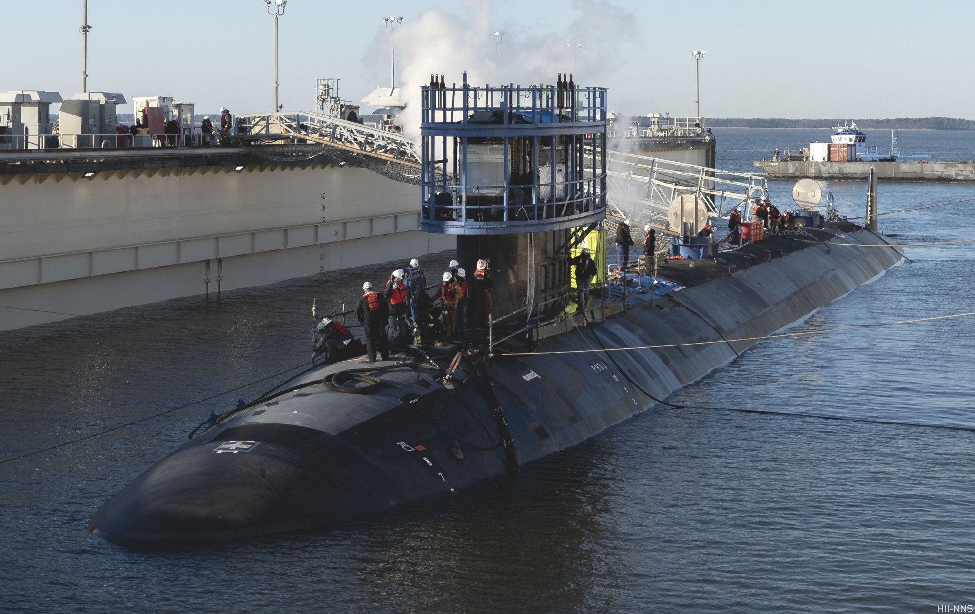 ssn-794 uss montana virginia class attack submarine us navy 08 launching hii