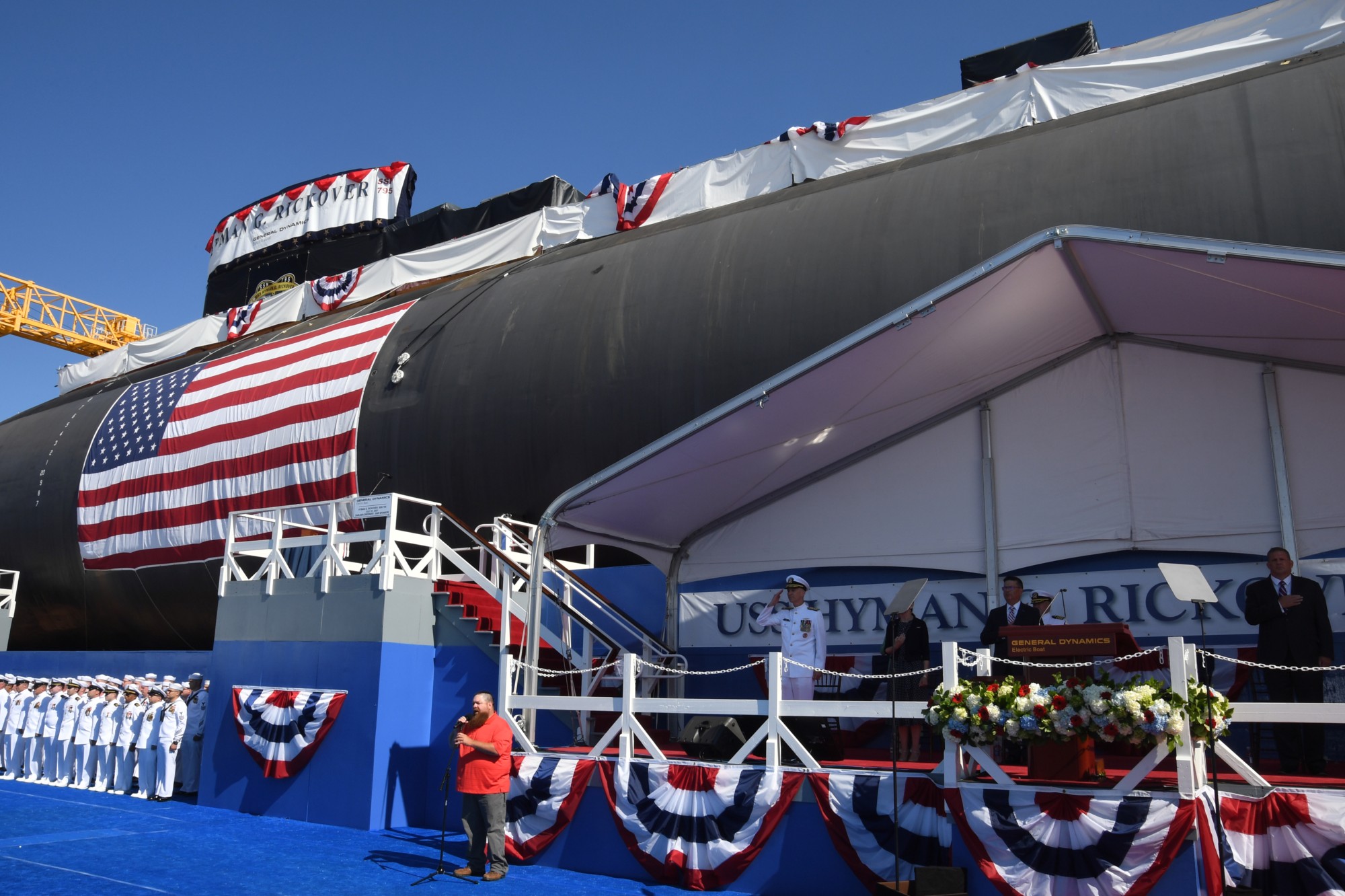 ssn-795 uss hyman g. rickover virginia class attack submarine us navy christening ceremony groton 10