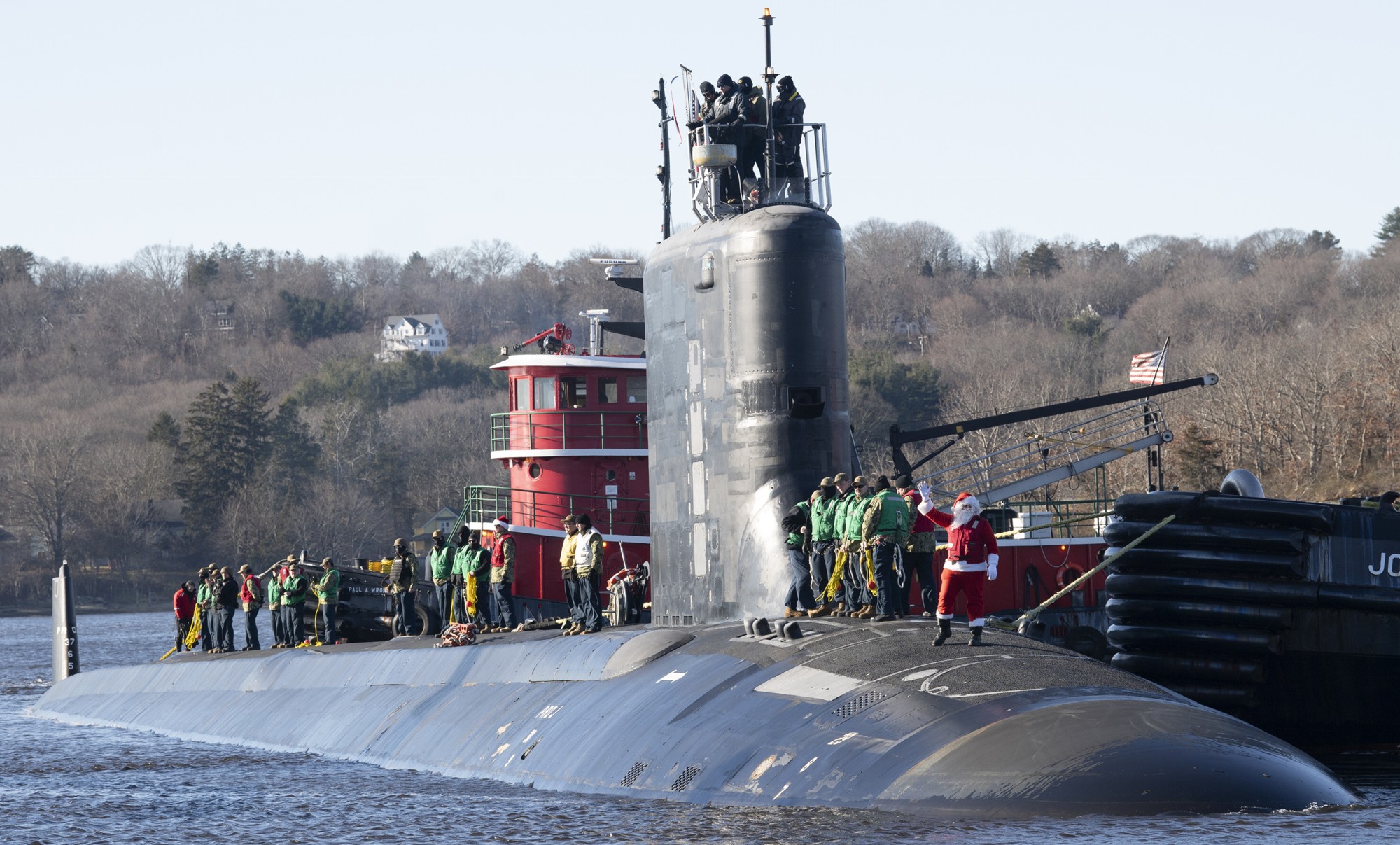 ssn-795 uss hyman g. rickover virginia class attack submarine returning submarine base new london groton 23
