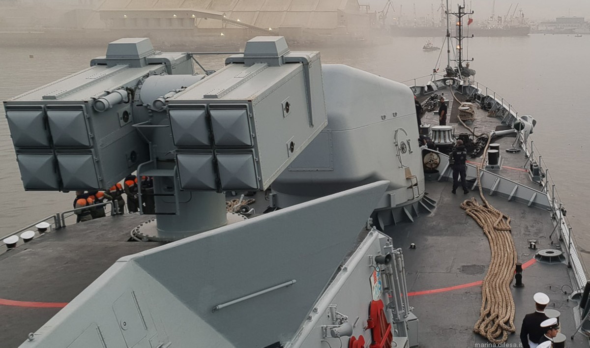 albatros 8-cell missile launcher box aspide sam italian navy frigate 22