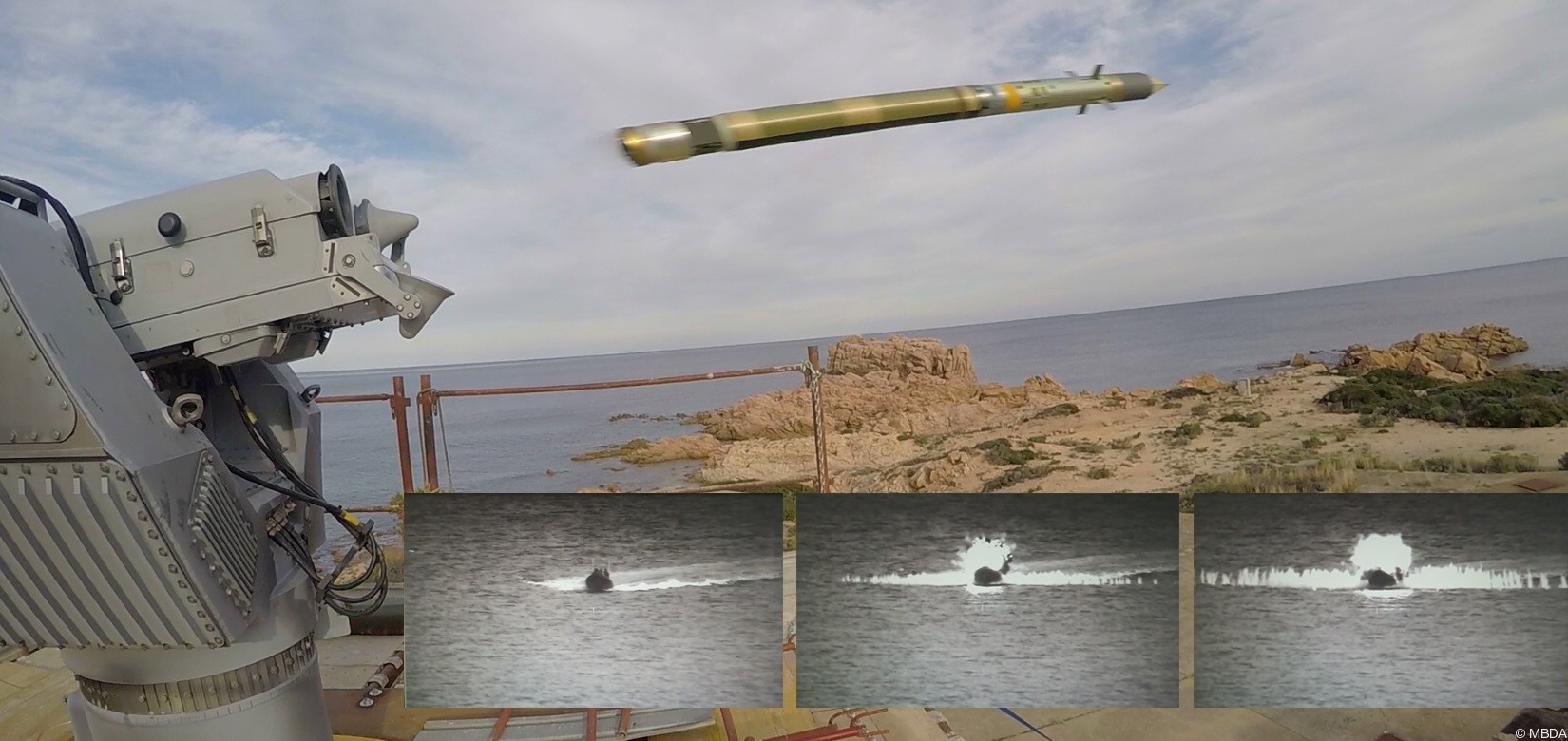 mbda simbad rc missile defense system surface small boat target test close in mistral sam 06