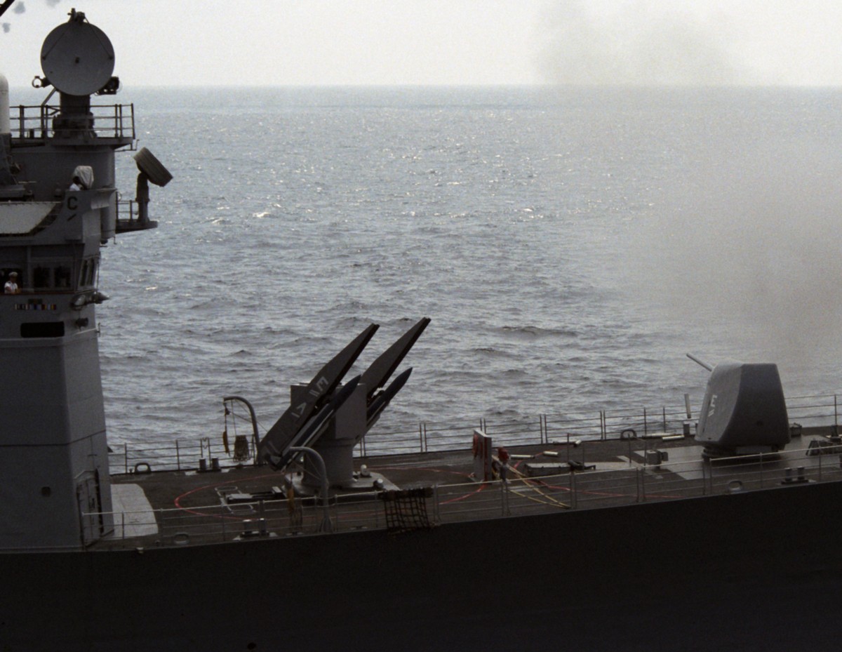 mk-26 missile launcher gmls rim-66 standard sam kidd class ddg harpoon asroc