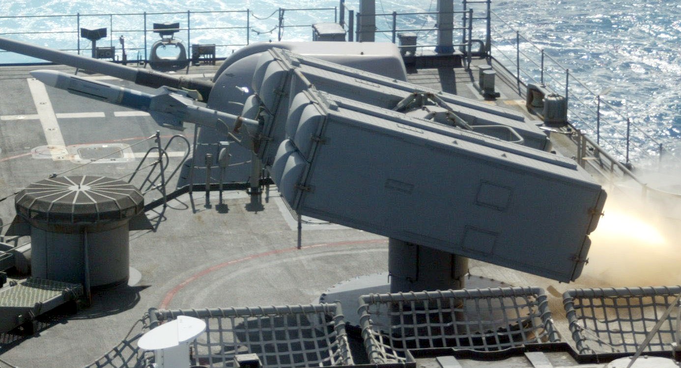mk-29 missile launcher rim-7 sea sparrow spruance class destroyer