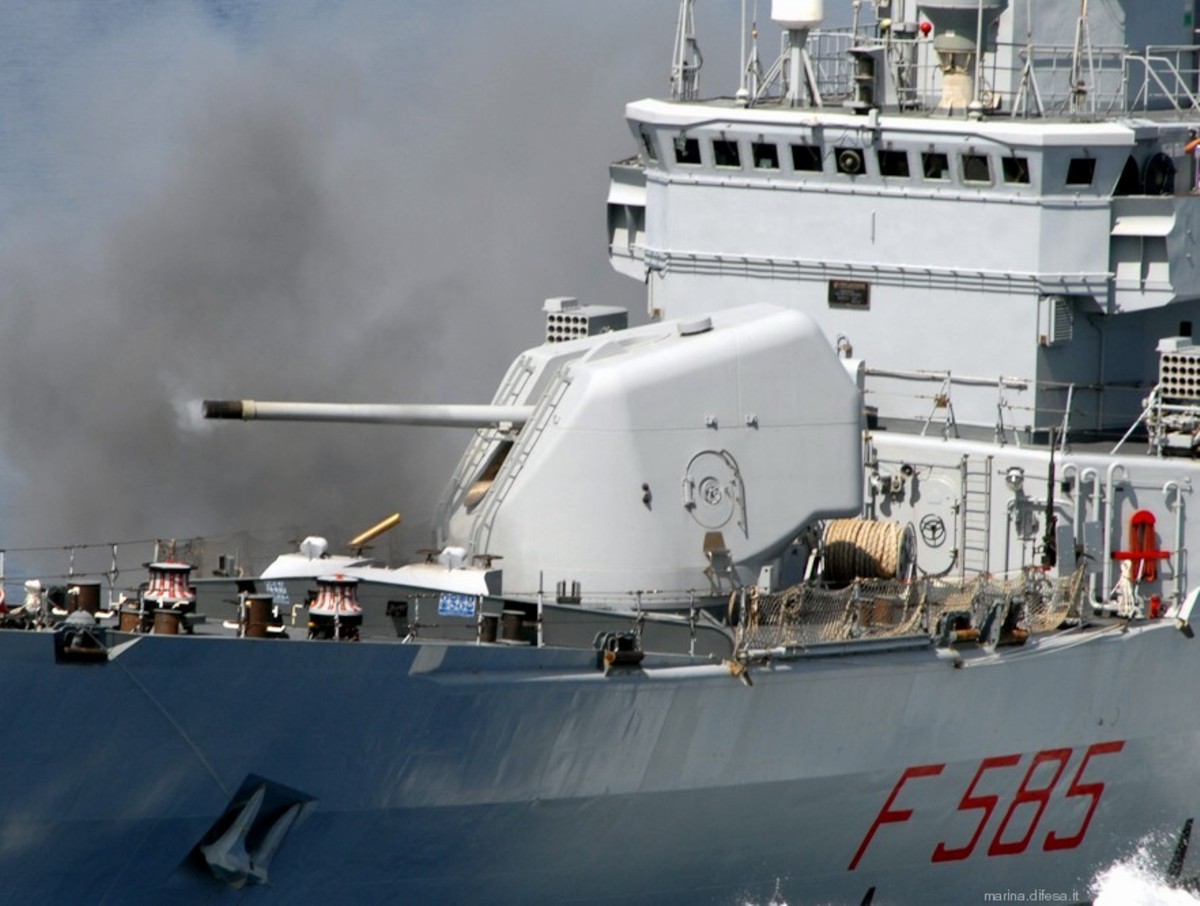 oto melara breda 127/54c compact naval gun 127mm 5-inches 54-caliber 04 soldati class frigate italian navy marina