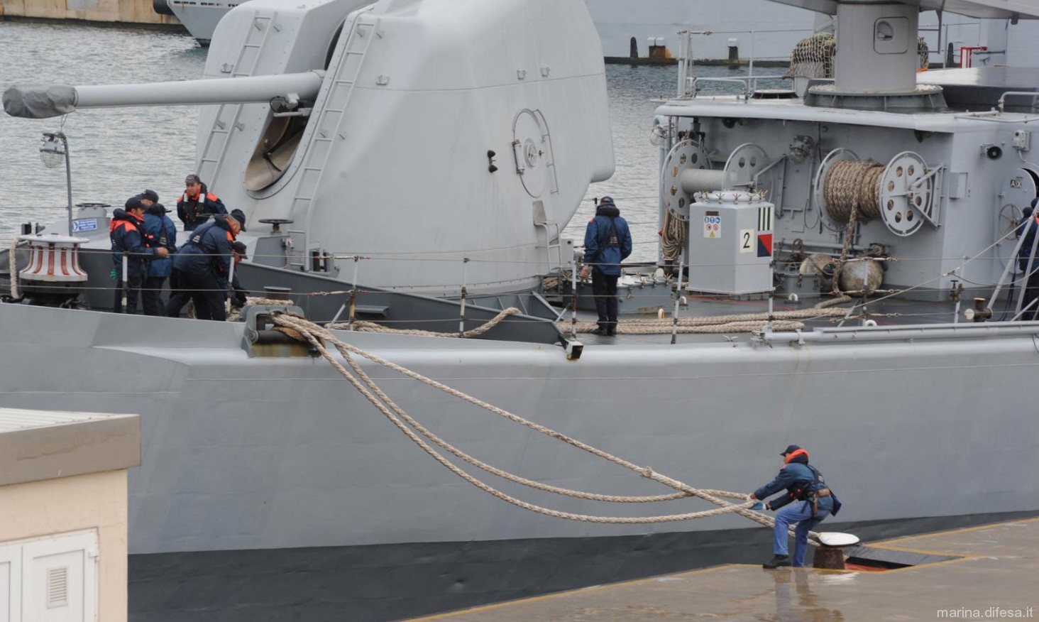 oto melara breda 127/54c compact gun 127mm 5-inches 54- caliber 08