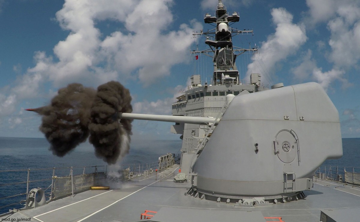 oto melara breda 127/54c compact naval gun 127mm 5-inches 54-caliber 27 takanami class destroyer jmsdf japan navy