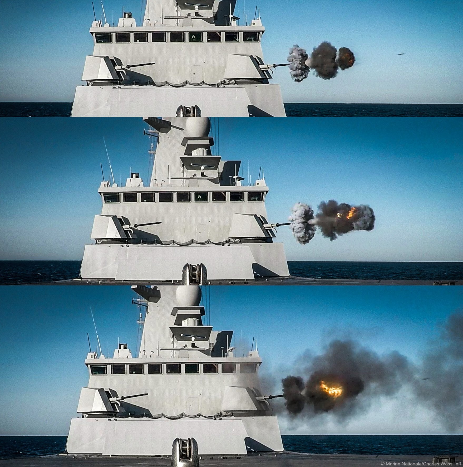 76/62sr super rapid naval gun oto melara breda leonardo forbin horizon class destroyer frigate 48