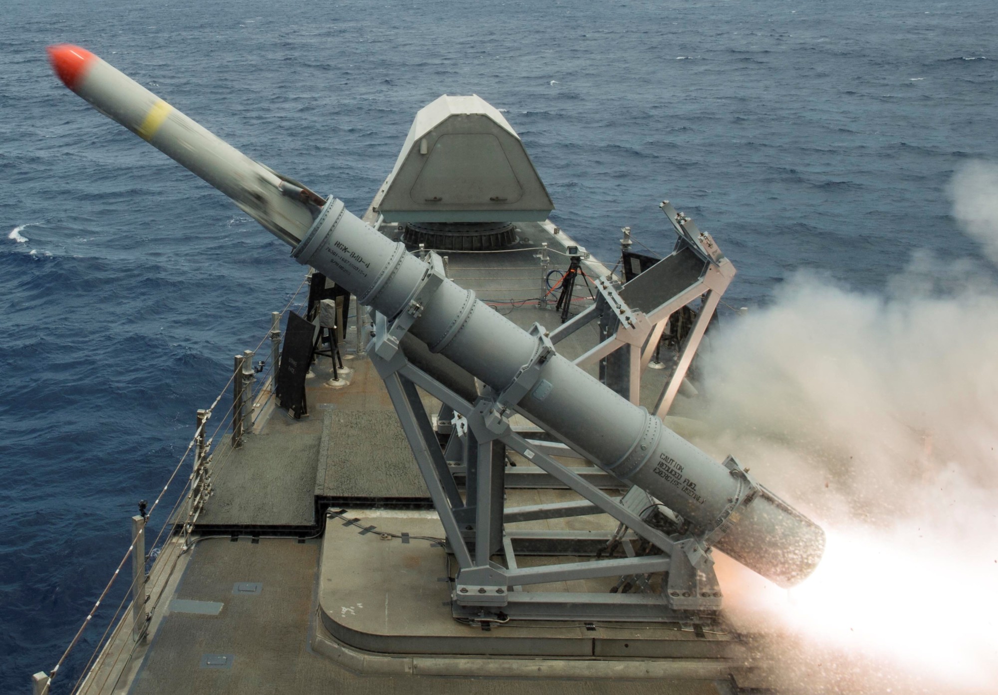 rgm-84 harpoon ssm mk-141 missile launcher independence class littoral combat ship lcs 47