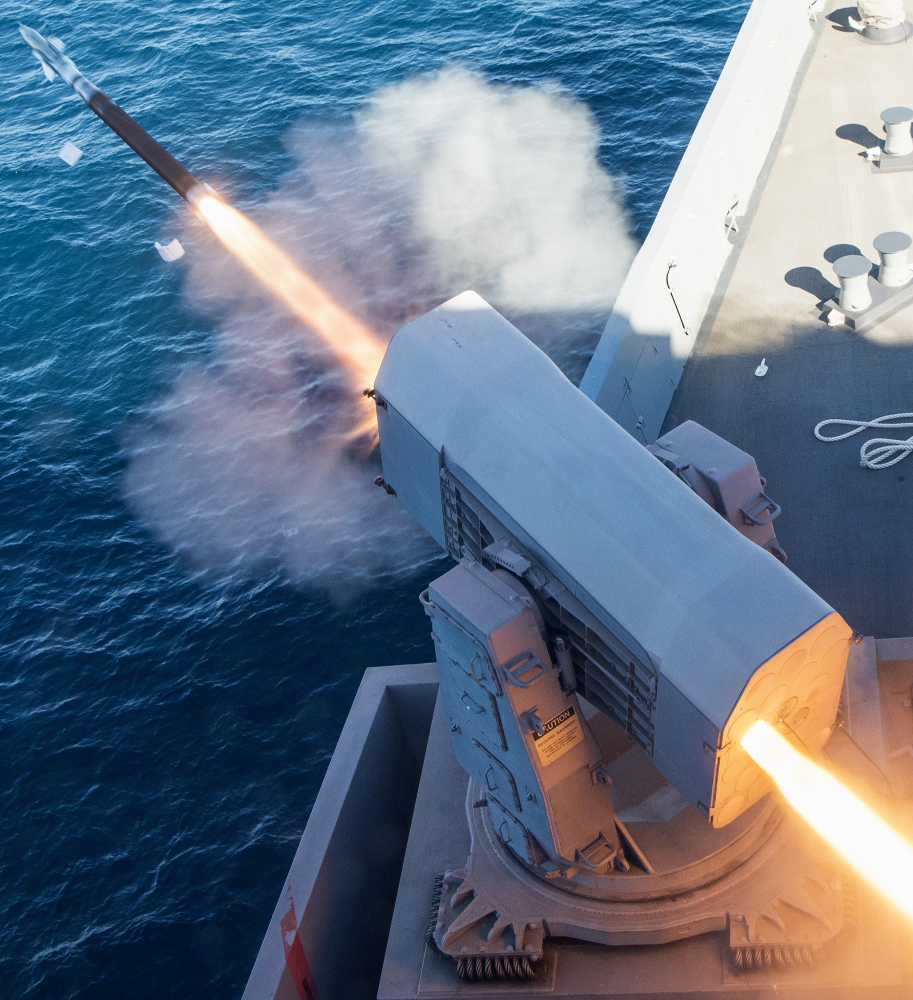 rim-116 rolling airframe missile ram ciws mk.49 launching system mk.31 gmws 45